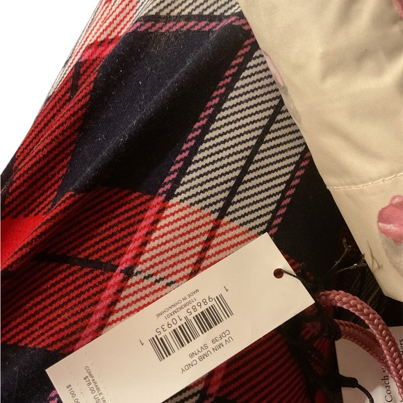 Coach Cream Umbrella with candy wrapper design. NWT NEVER OPENED - Picture 2 of 3